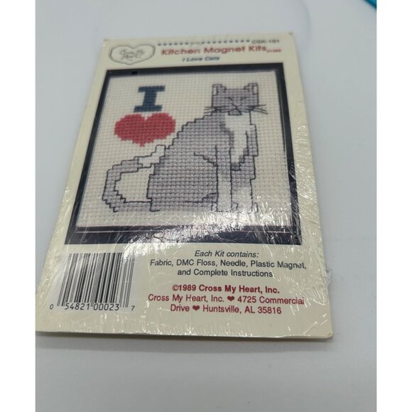 I Love Cats Kitchen Magnet kit 1989 Cross my heart - Picture 1 of 4